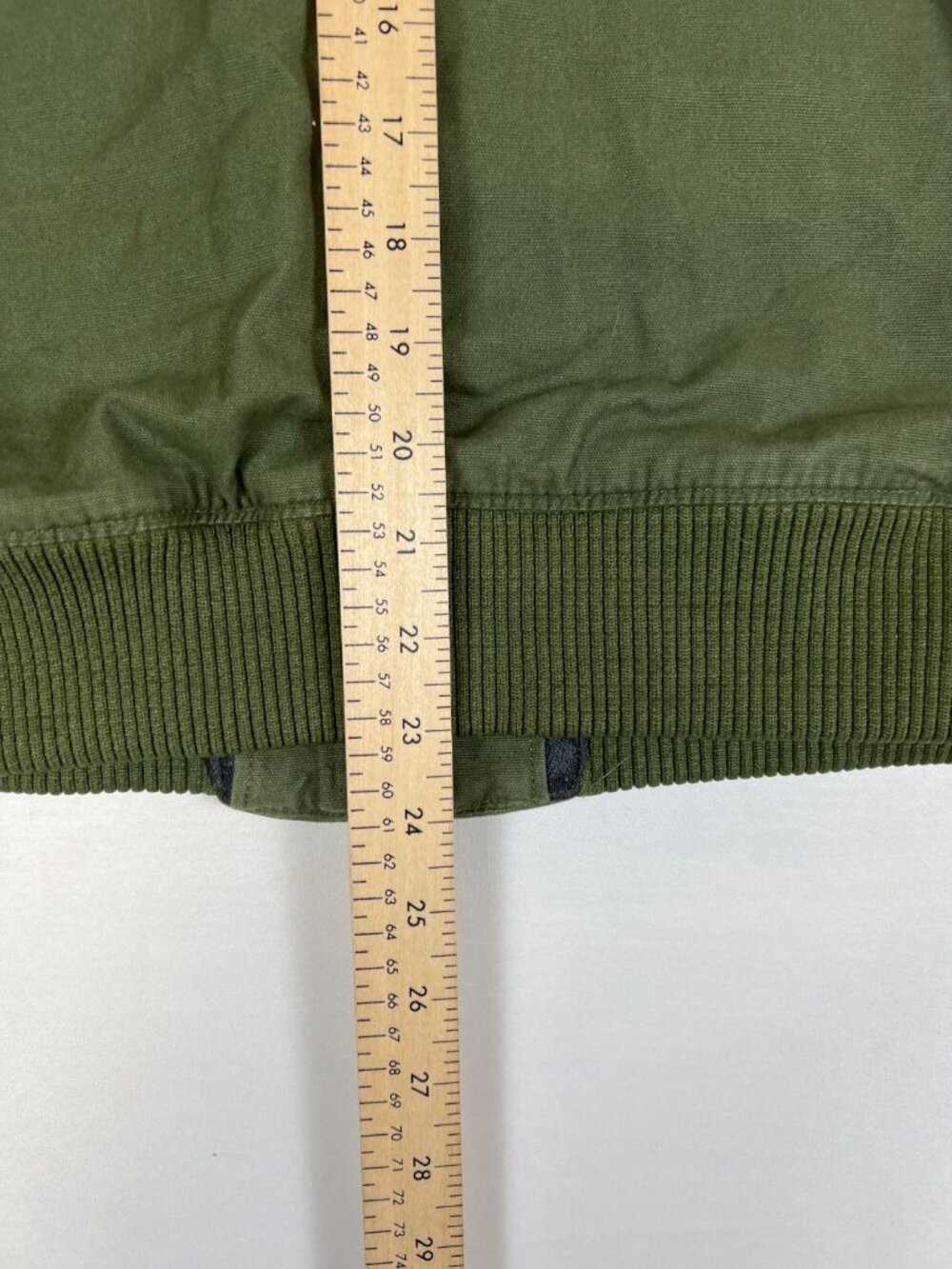 Carhartt Women L Rugged Flex Olive Green Canvas Bomber Full Zip Jacket OJ2524-W - Picture 7 of 10